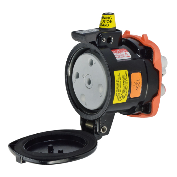 36-64075-HAZ - DS60 RECEPTACLE METAL BLACK SIZE 4 TYPE 4X 1P+N+G 60A 125 VAC 60 Hz NO AUX